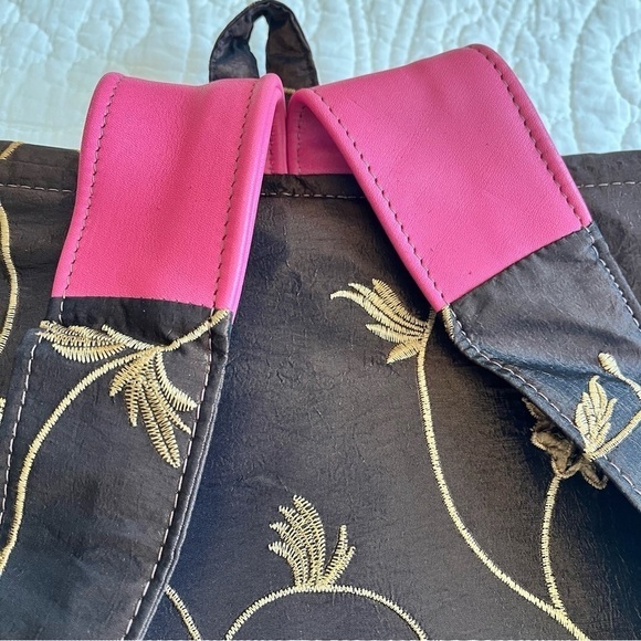 DAS Silky Flap Backpack Embroidered Women's Teen - Picture 11 of 13